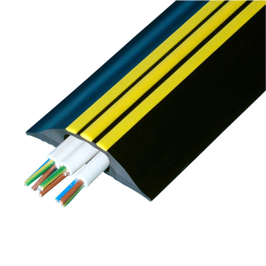 Osmor 30mm x 10mm High Visibility Cable Protector Black with Yellow Stripes (9m Reel)