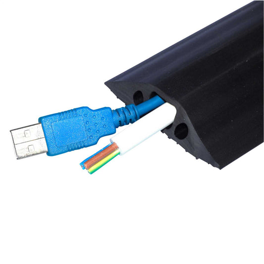 Osmor One Hole Phone Cable Protector Black (9m Reel)