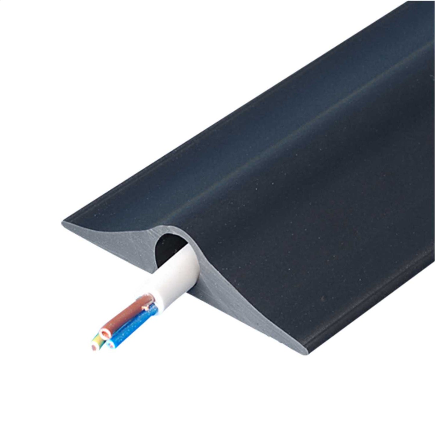 Osmor Split Base One Hole Cable Protector Black (9m Reel)