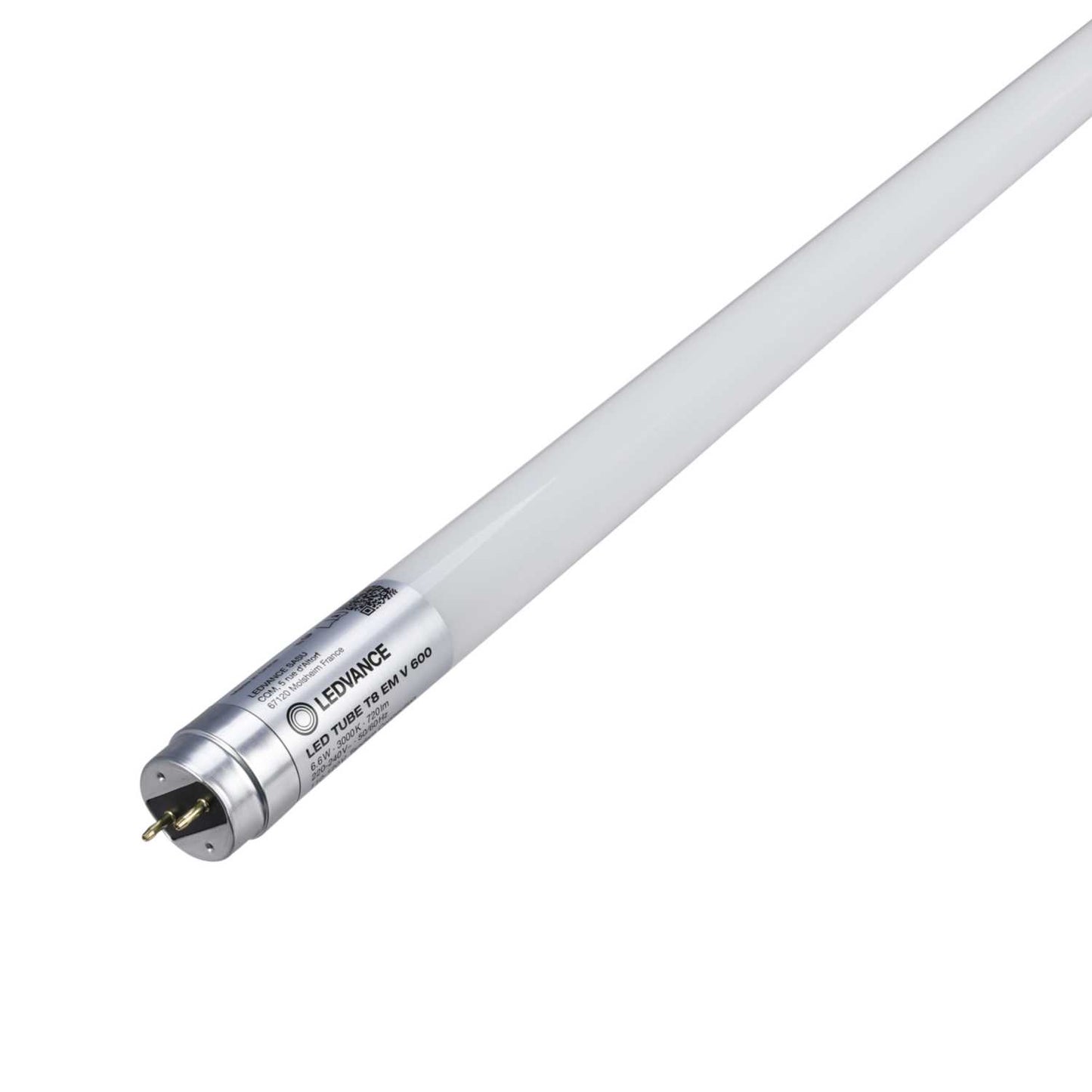 Ledvance 6.6W T8 2ft (600mm) LED Non Dimmable Glass Tube 3000K