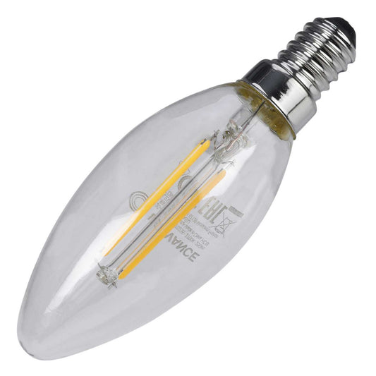 Ledvance Classic 1.8W SES LED Non Dimmable Filament Candle Lamp Clear 2700K