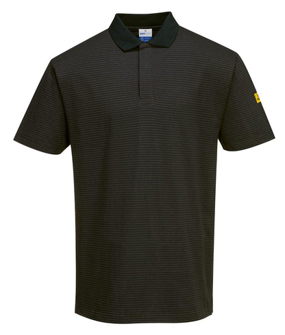 Anti-Static ESD Polo Shirt, 4XL, R, Black