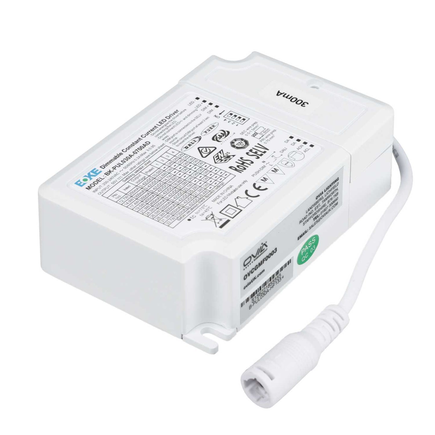 Ovia 12.7 - 33.7W 230V Multi-Function Dimmable LED Driver