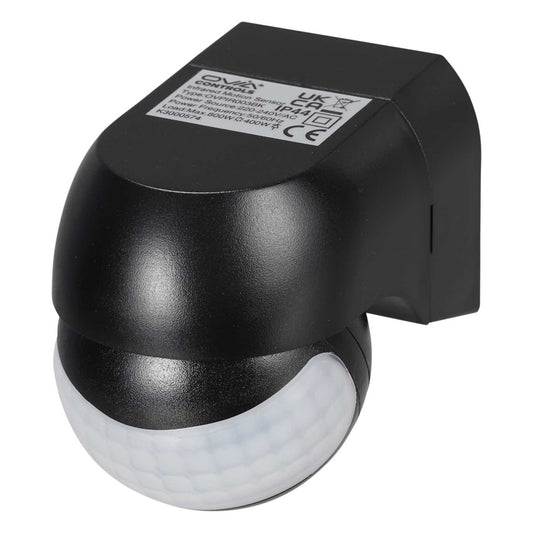 Ovia 180° Rotatable PIR Motion Detector IP44 Black