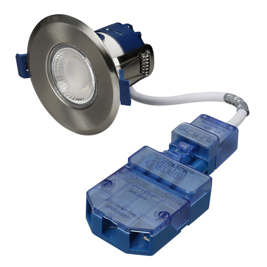 Ovia Inceptor Milli 4W / 6.4W LED Fire Rated Tri-Colour Dimmable Downlight Satin Chrome