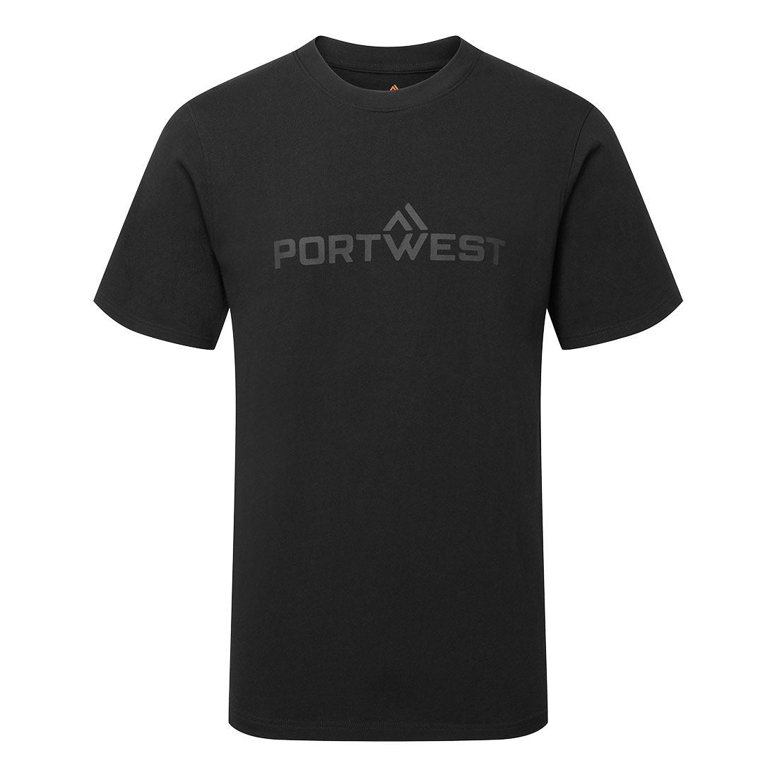 Portwest Cotton T-Shirt S/S, 4XL, R, Black