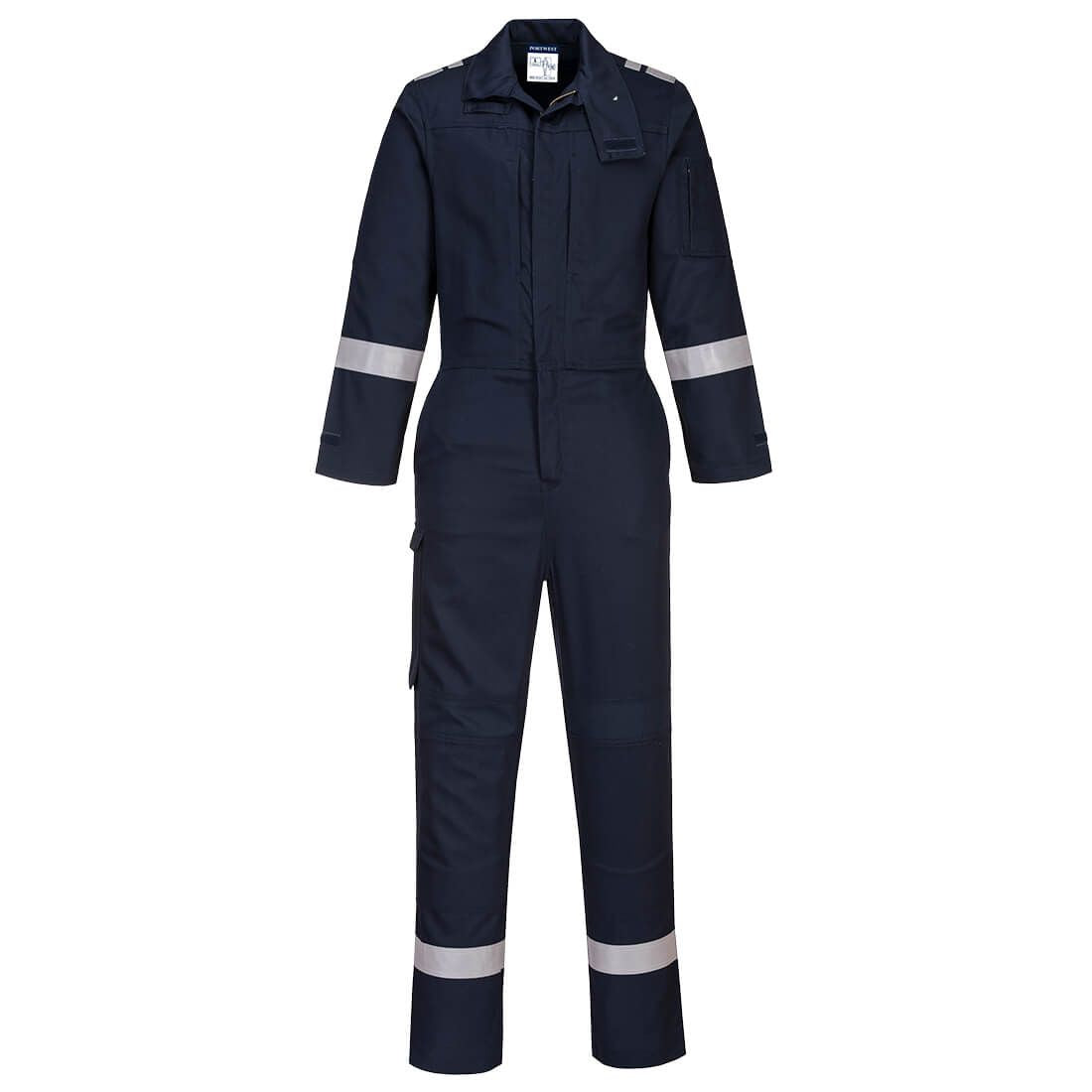 Bizflame Work Stretch Panelled Coverall , L, R, Navy