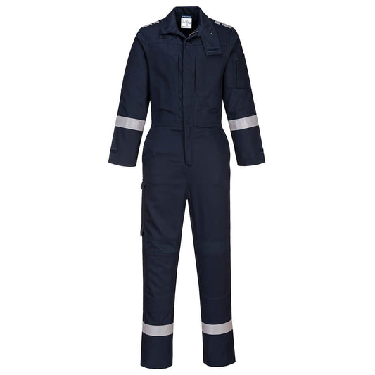 Bizflame Work Stretch Panelled Coverall , L, R, Navy