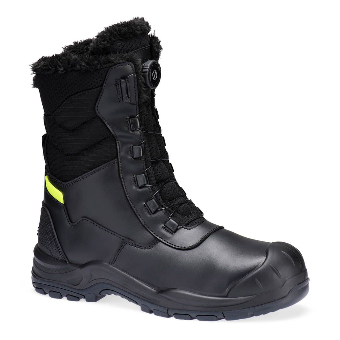 Steel Leather Winter High Boot S3L SC HRO CI SR, 35, R, Black