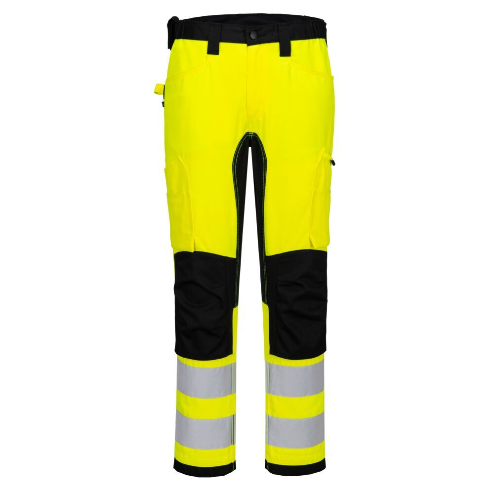 WX2 ECO Hi-Vis Stretch Trade Trouser, 28, R, Yellow/Black