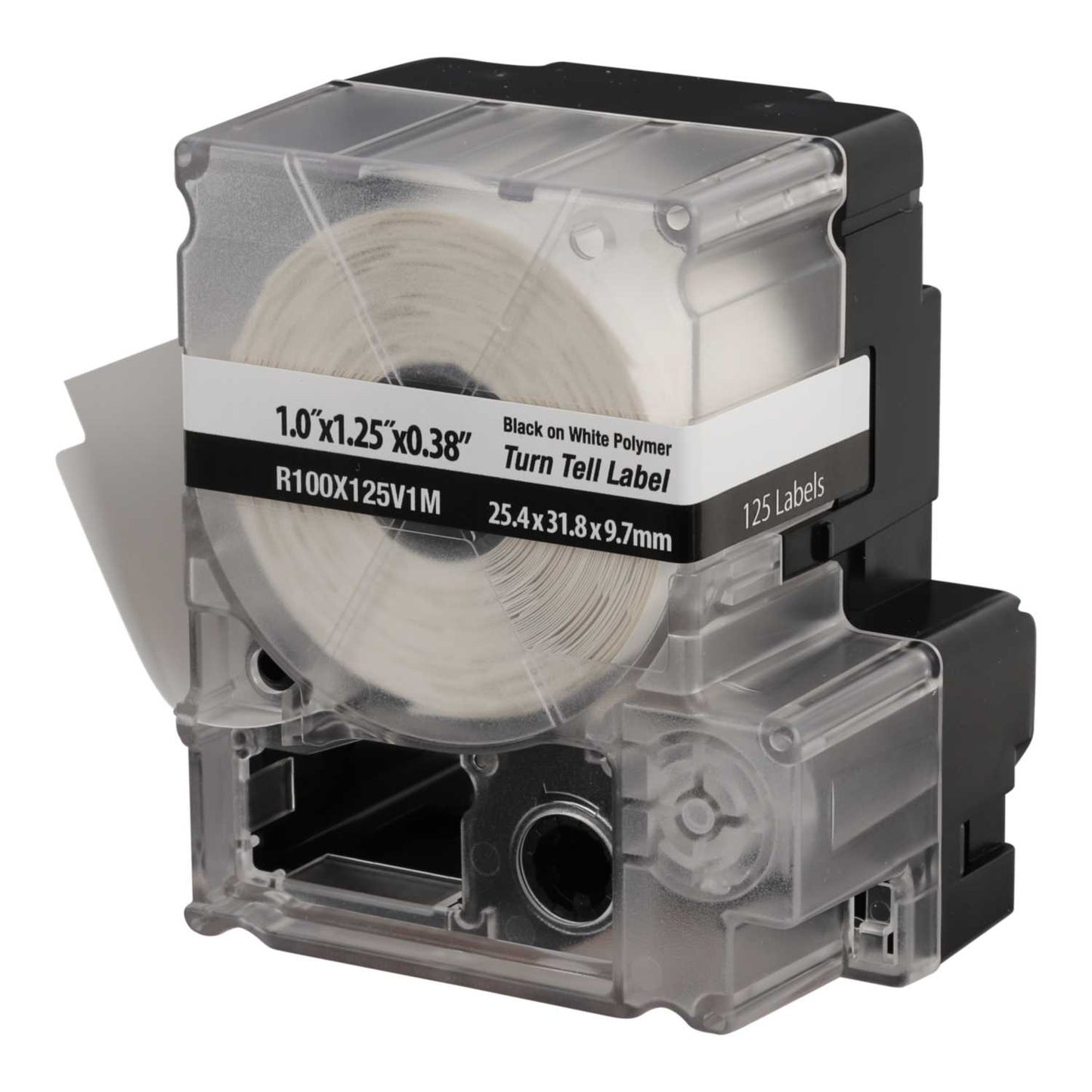 Panduit PXE™ 25.4mm x 31.8mm Turn-Tell Label White / Clear (Roll of 125)