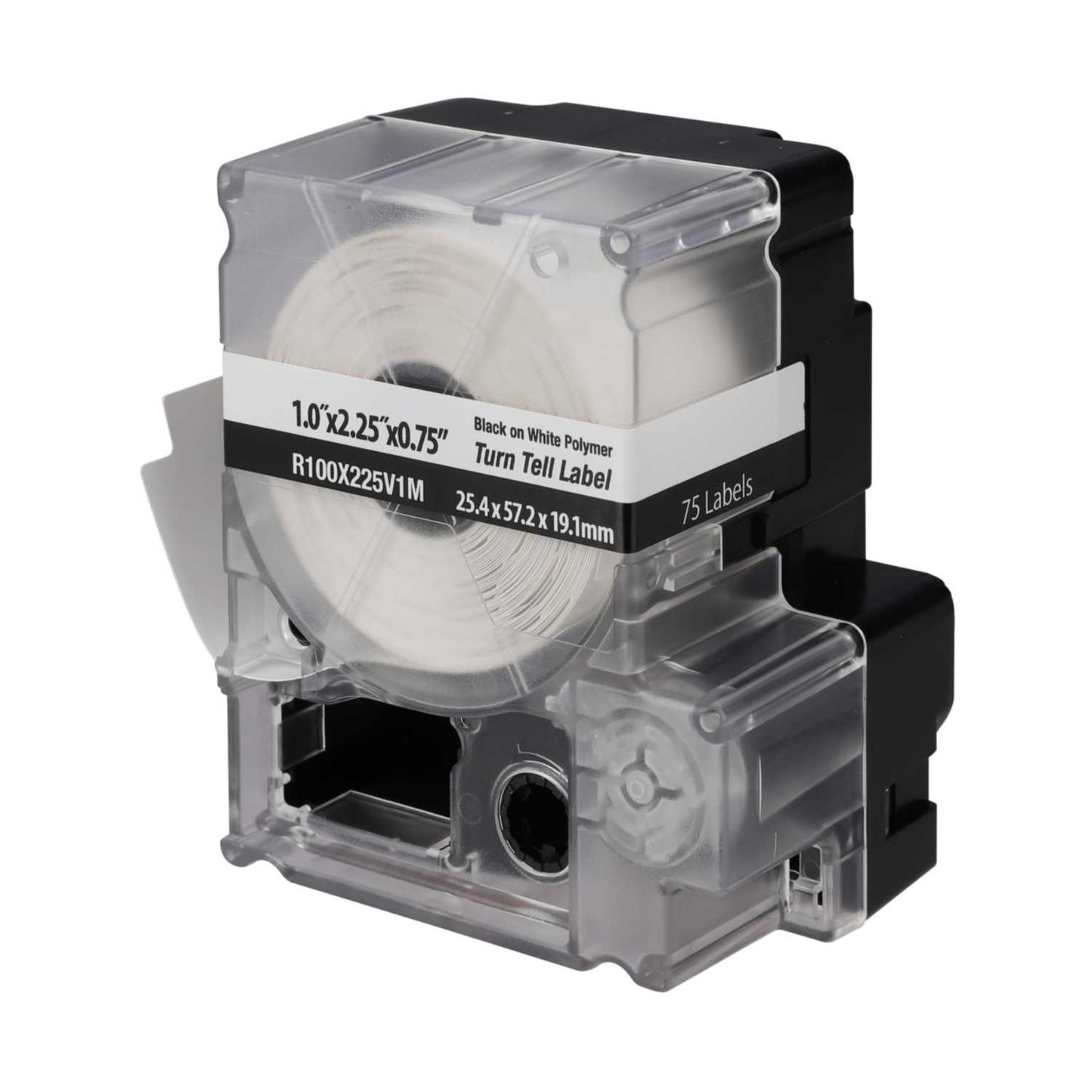 Panduit PXE™ 25.4mm x 57.2mm Turn-Tell Label White / Clear (Roll of 75)