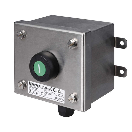Pepperl & Fuchs 1 Way Green Pushbutton Ex Control Unit Stainless Steel