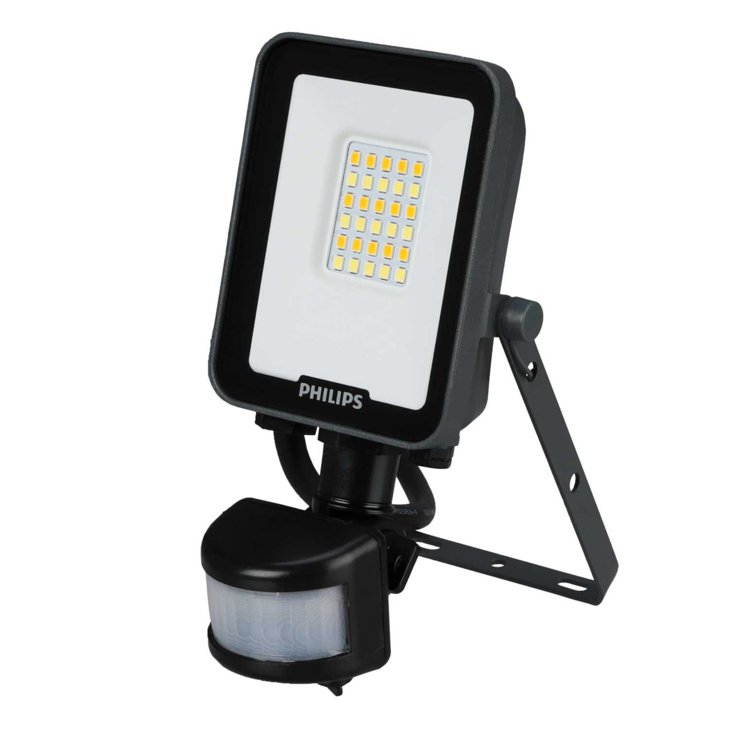 Philips Ledinaire All-in 10W LED Tri-Colour Floodlight with PIR Black