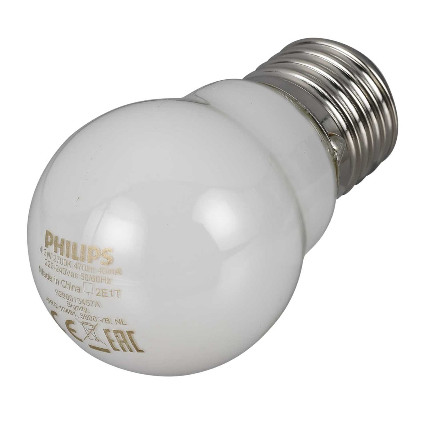 Philips CorePro 4.3W ES LED Non Dimmable Golf Ball Lamp Opal 2700K