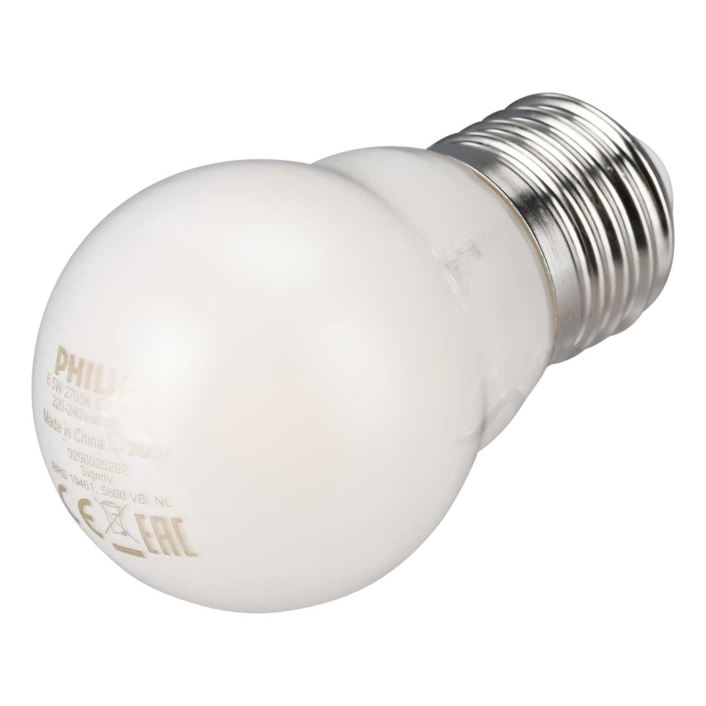 Philips CorePro 6.5W ES LED Non Dimmable Golf Ball Lamp Opal 2700K