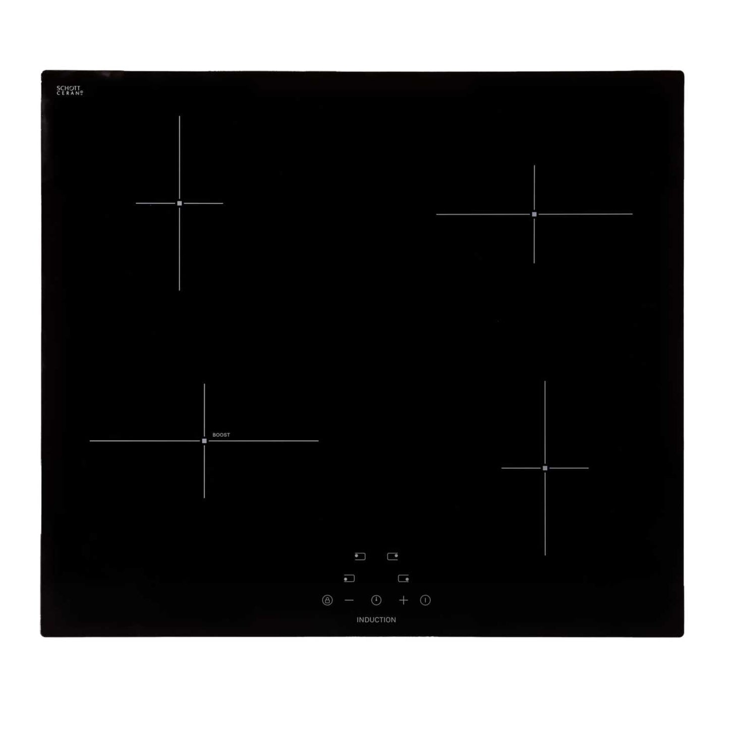 Statesman 60cm 4 Zone Induction Hob with Touch Control Black