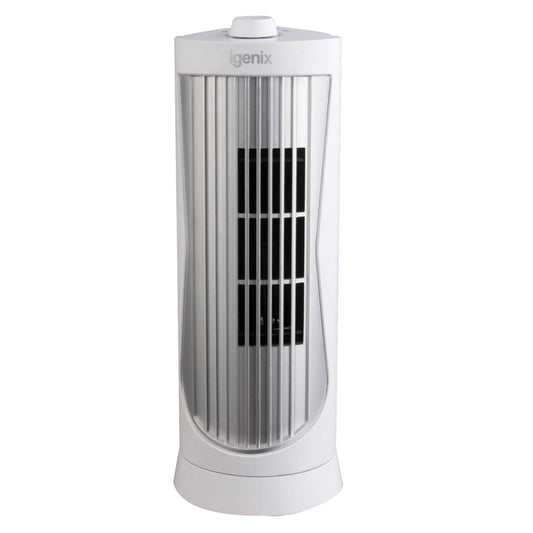 12" Mini Tower Fan White