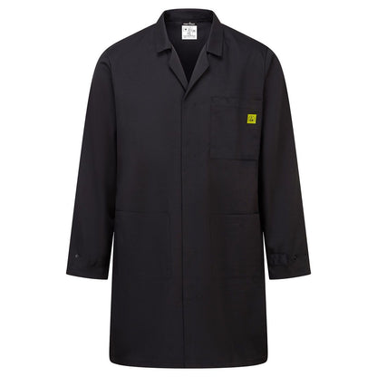 Anti-Static ESD Coat, 4XL, R, Black
