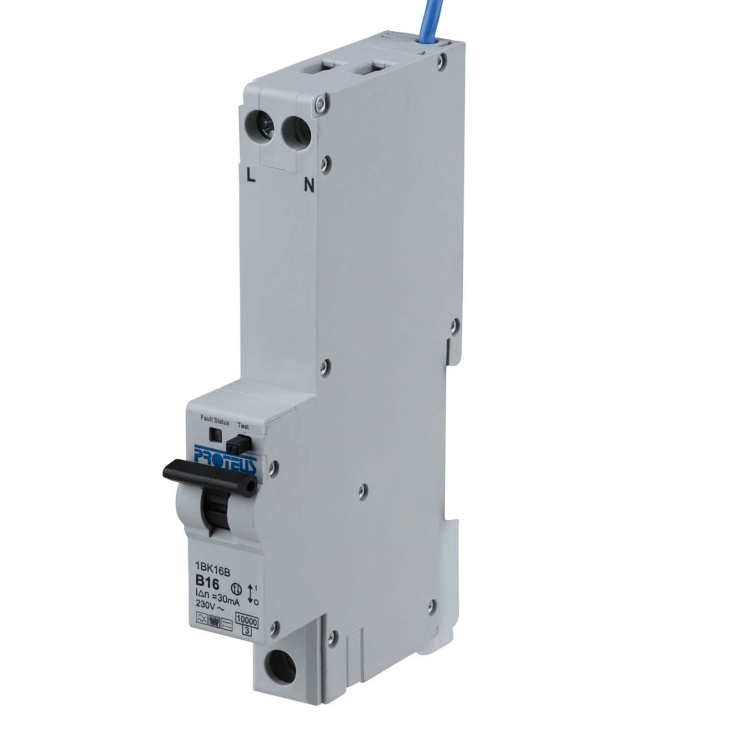 Proteus 16A Double Pole 1 Module Bidirectional B Curve 10kA 30mA Type B Rcbo