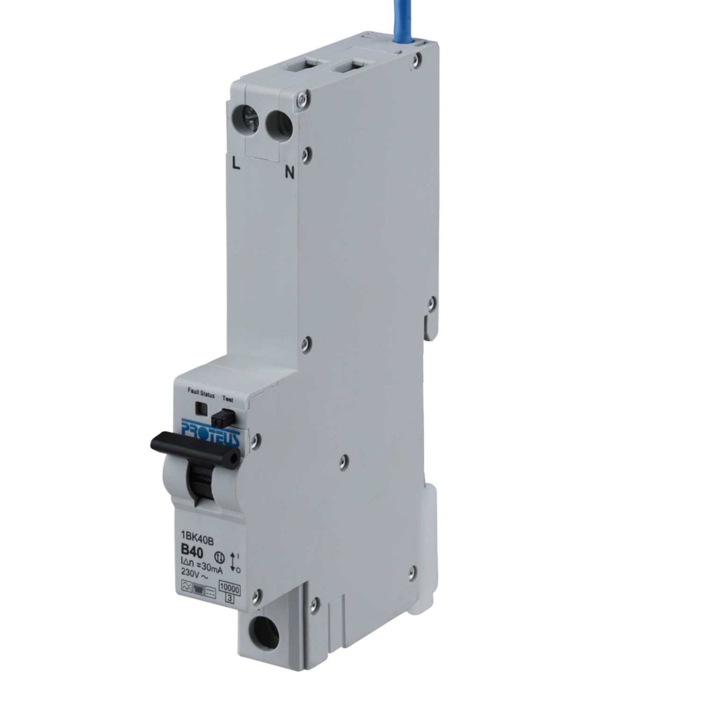 Proteus 40A Double Pole 1 Module Bidirectional B Curve 10kA 30mA Type B Rcbo