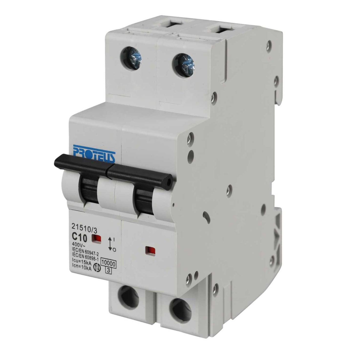 Proteus 10A Double Pole 15kA C Curve MCB