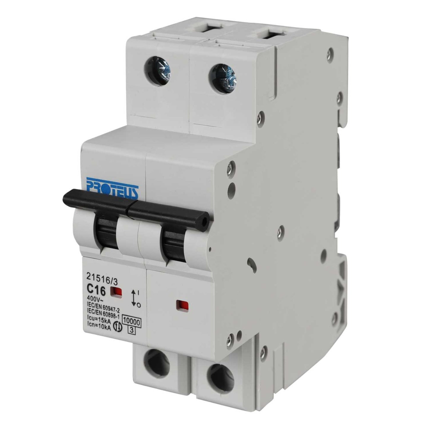 Proteus 16A Double Pole 15kA C Curve MCB