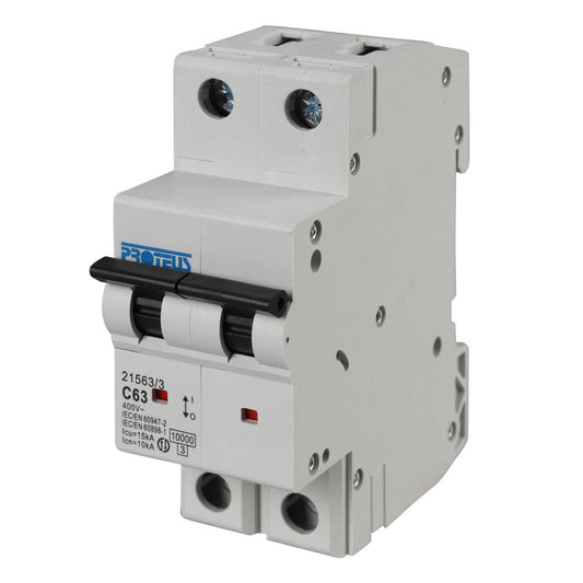 Proteus 63A Double Pole 15kA C Curve MCB