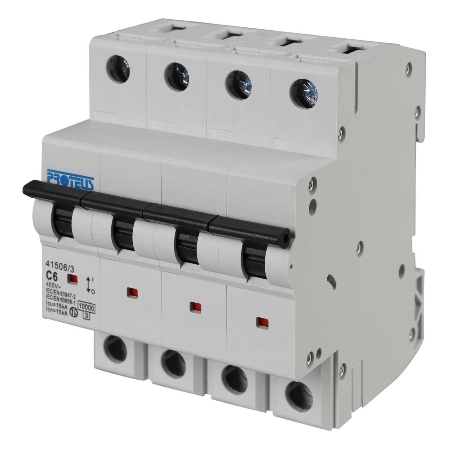 Proteus 6A Four Pole 15kA C Curve MCB