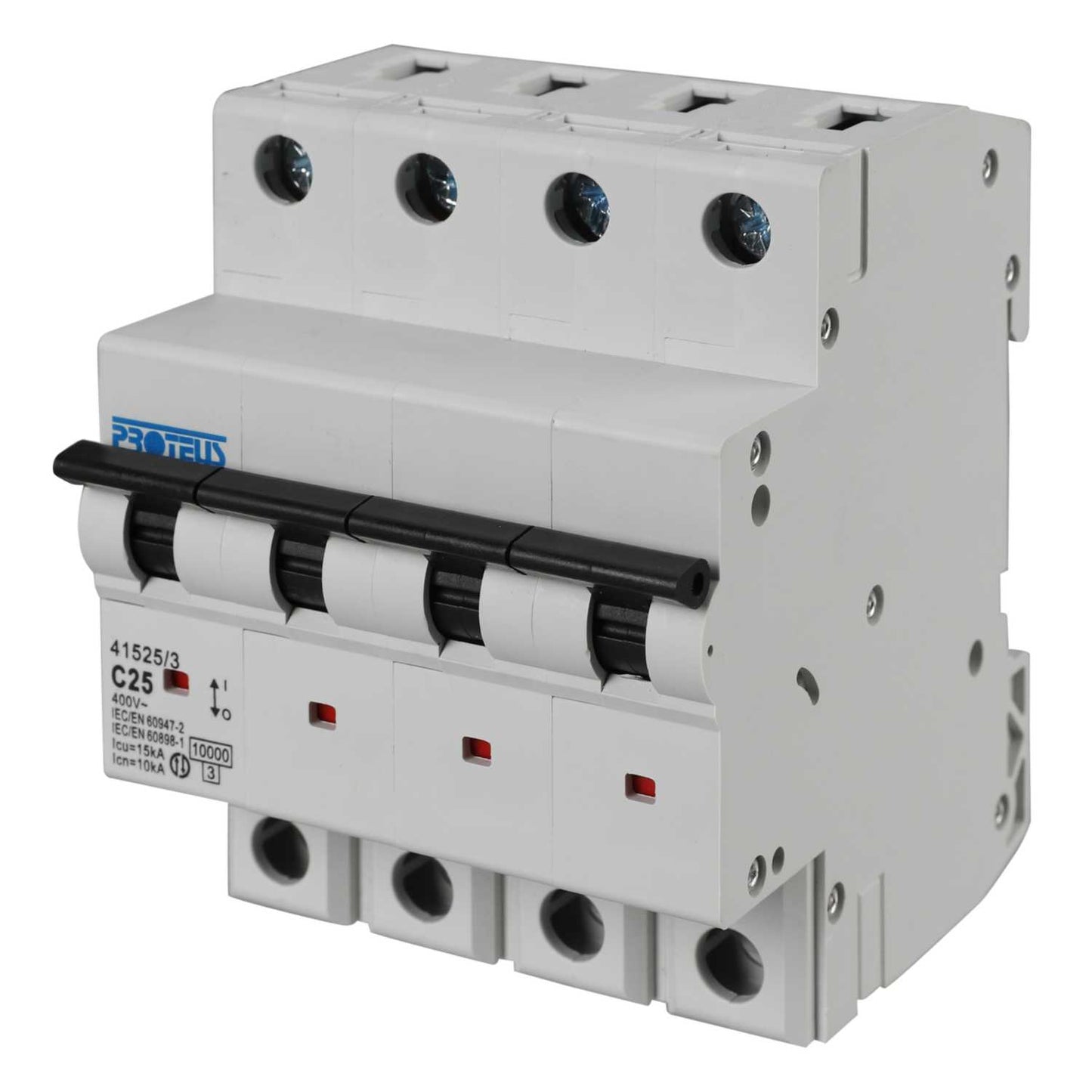 Proteus 25A Four Pole 15kA C Curve MCB