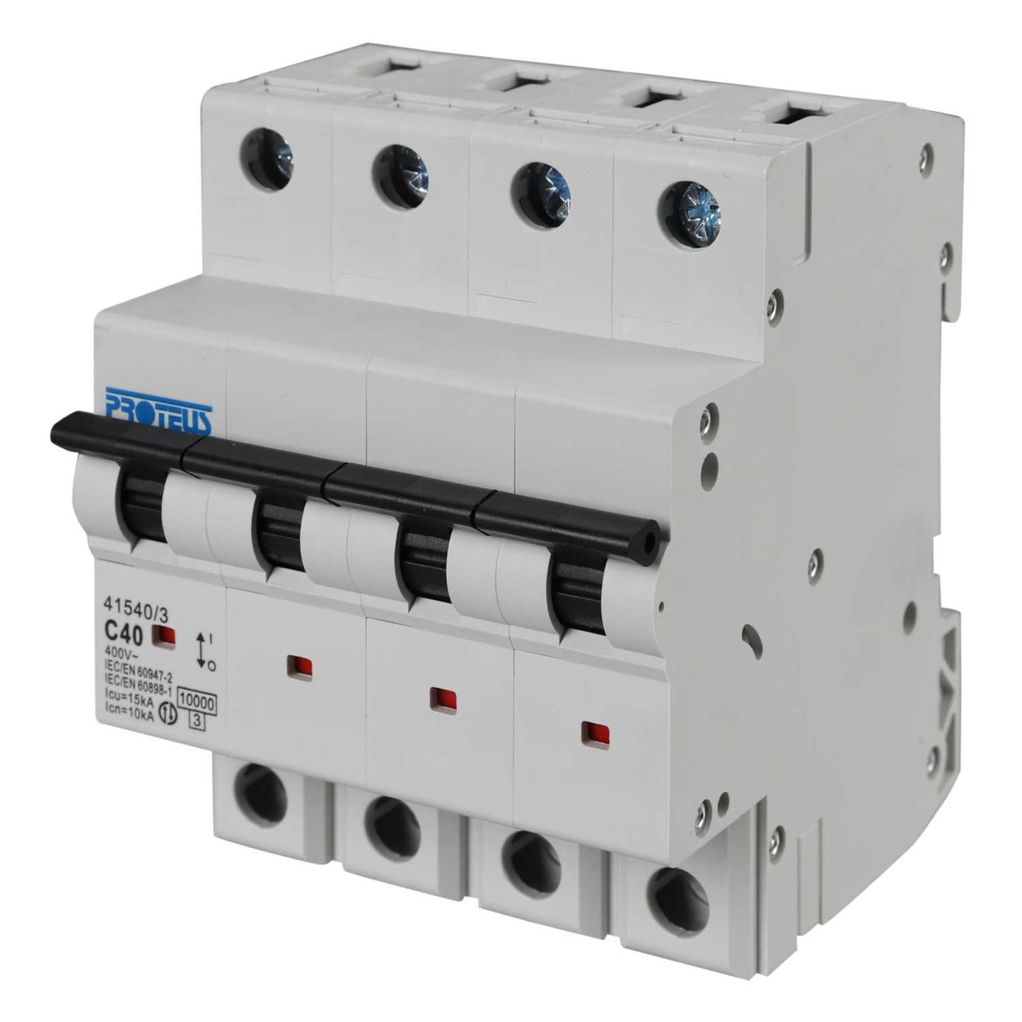Proteus 40A Four Pole 15kA C Curve MCB