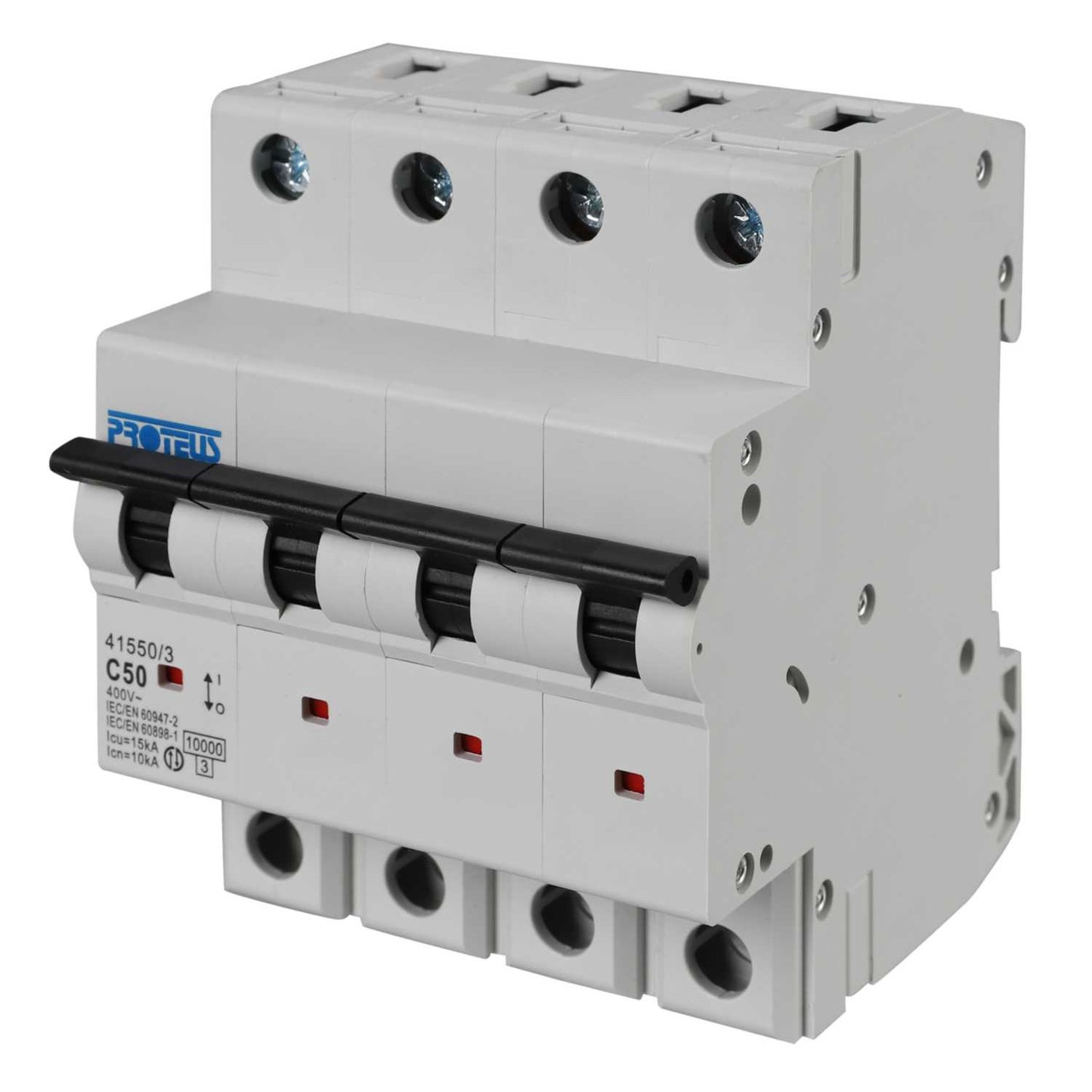 Proteus 50A Four Pole 15kA C Curve MCB