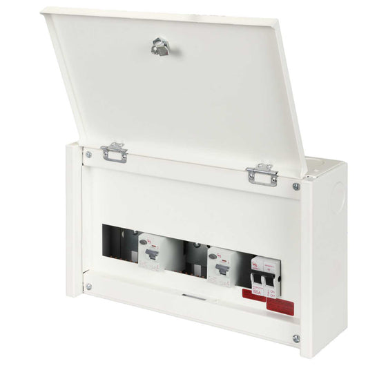 M2 2 + 4 + 4 Dual 80A Type A RCD High Integrity Metal Clad Consumer Unit