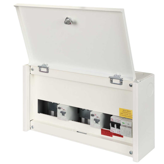 M2 2+5+5 Dual 63A Type A RCD High Integrity Metal Clad CU with Type 2 SPD