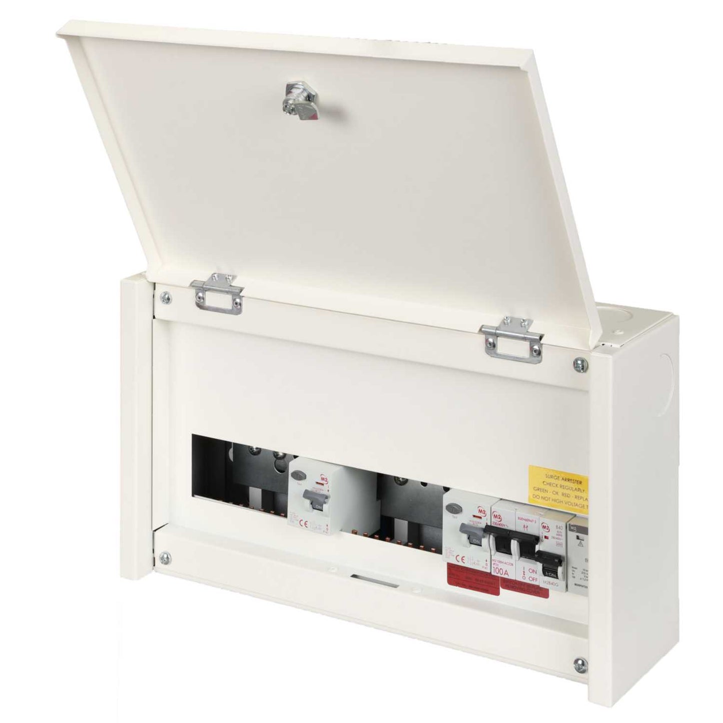 M2 5 + 5 Dual 63A Type A RCD Metal Clad Consumer Unit with T23 SPD