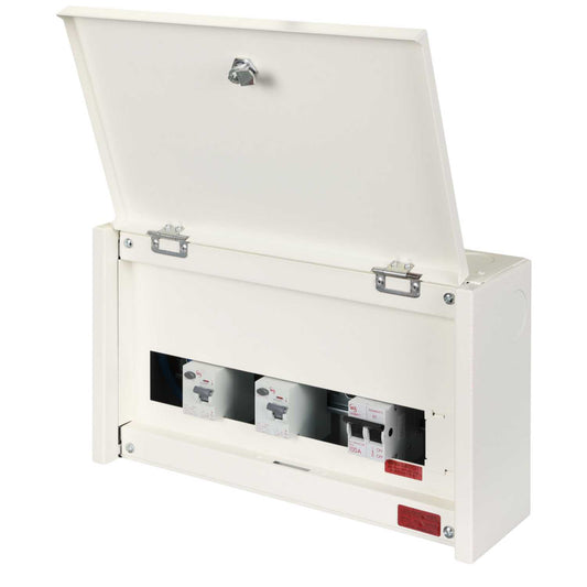 M2 10 Way Flexible Dual 63A Type A RCD High Integrity Metal Clad Consumer Unit