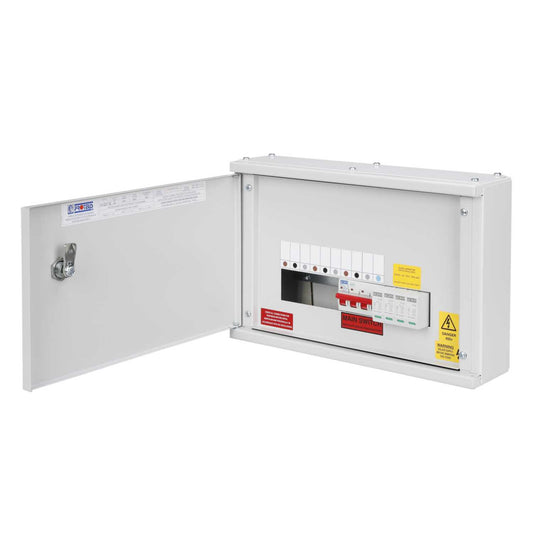 Proteus 2 Way TP+N Horizontal Distribution Board with 100A Incomer and Type 1+2 SPD