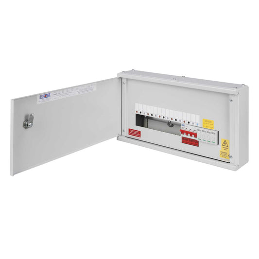 Proteus 4 Way TP+N Horizontal Distribution Board with 100A Incomer and Type 2 SPD