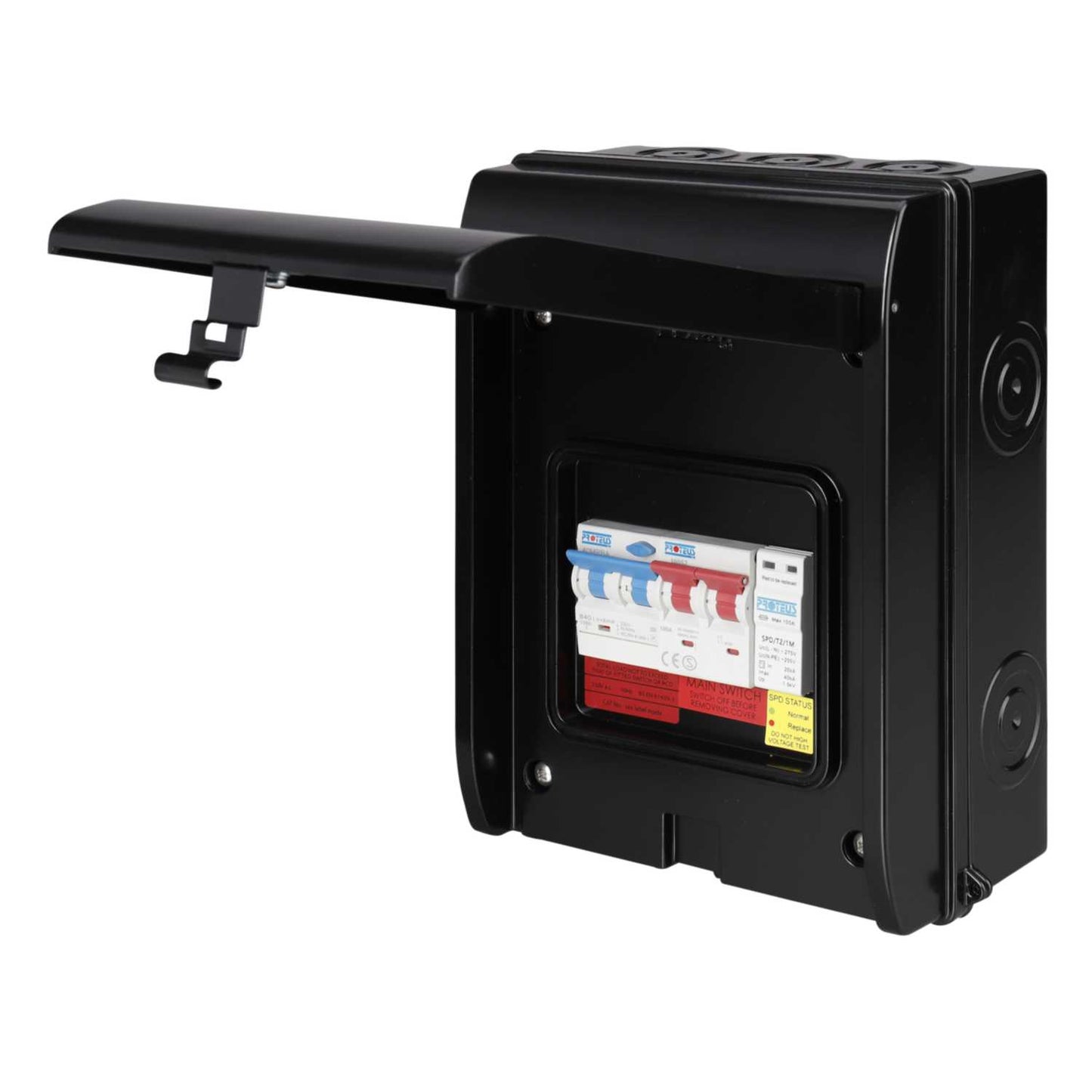 Proteus EV 40A EV Metal Clad IP65 Distribution Board with Type 2 SPD