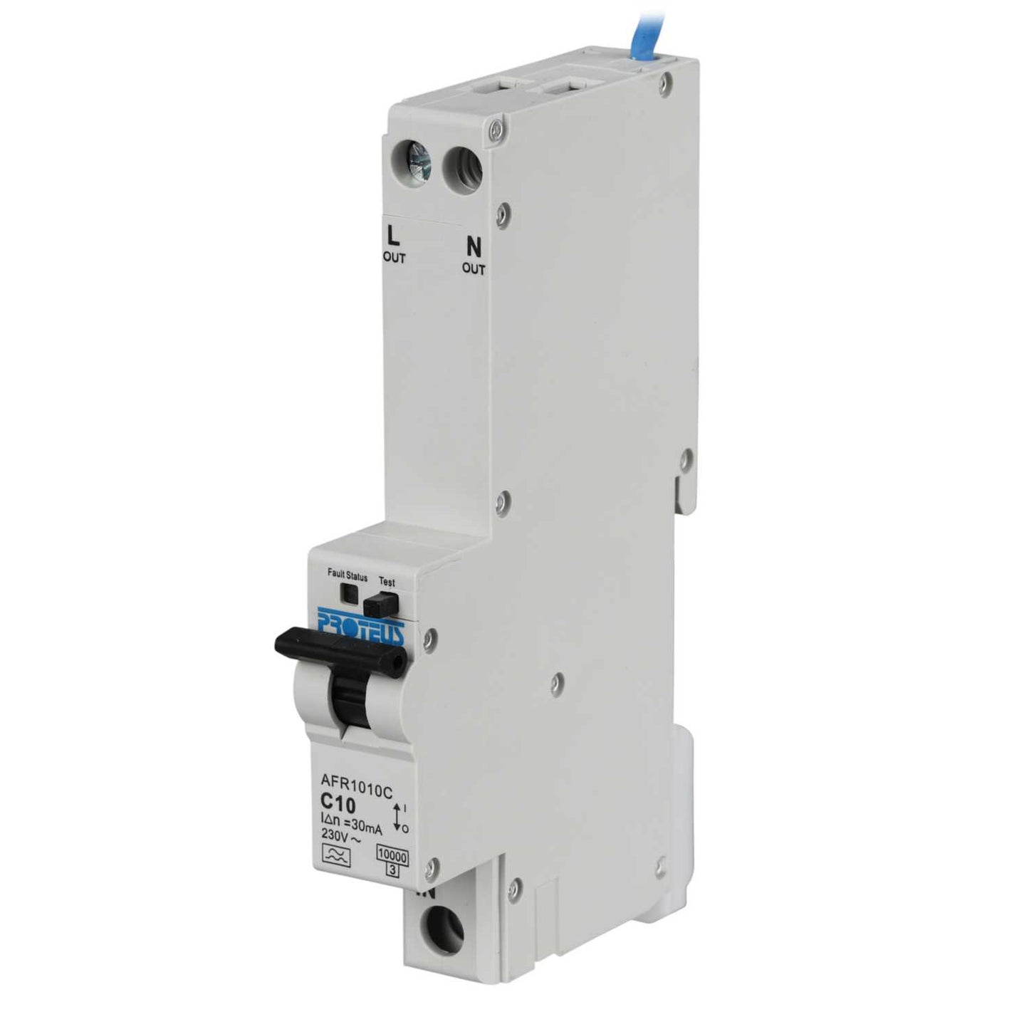 Proteus 10A Double Pole 1 Module Bidirectional C Curve 10kA 30mA Type A Afdd / Rcbo