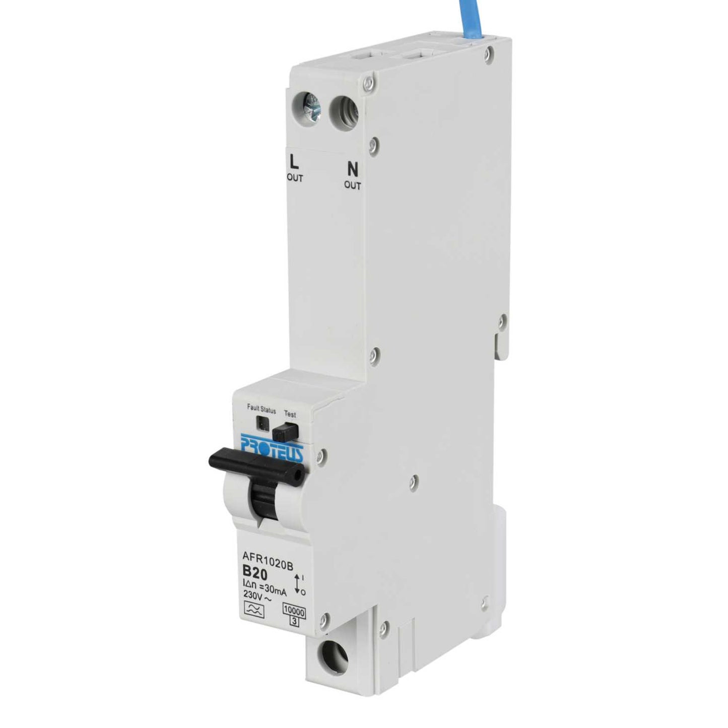 Proteus 20A Double Pole 1 Module Bidirectional B Curve 10kA 30mA Type A Afdd / Rcbo