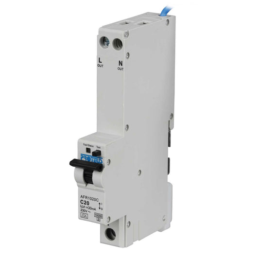 Proteus 20A Double Pole 1 Module Bidirectional C Curve 10kA 30mA Type A Afdd / Rcbo