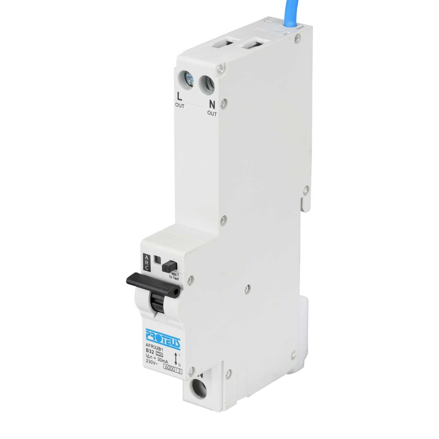 Proteus 32A Double Pole 1 Module Bidirectional B Curve 6kA 30mA Type A Afdd / Rcbo