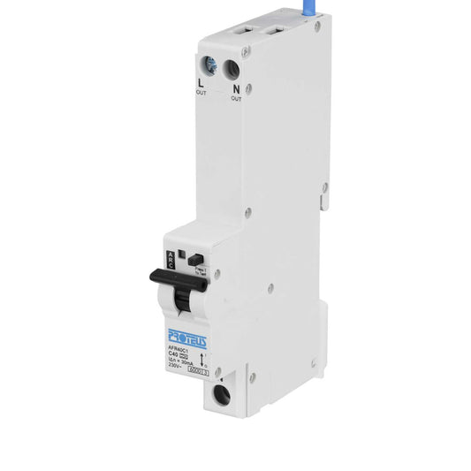 Proteus 40A Double Pole 1 Module Bidirectional C Curve 6kA 30mA Type A Afdd / Rcbo