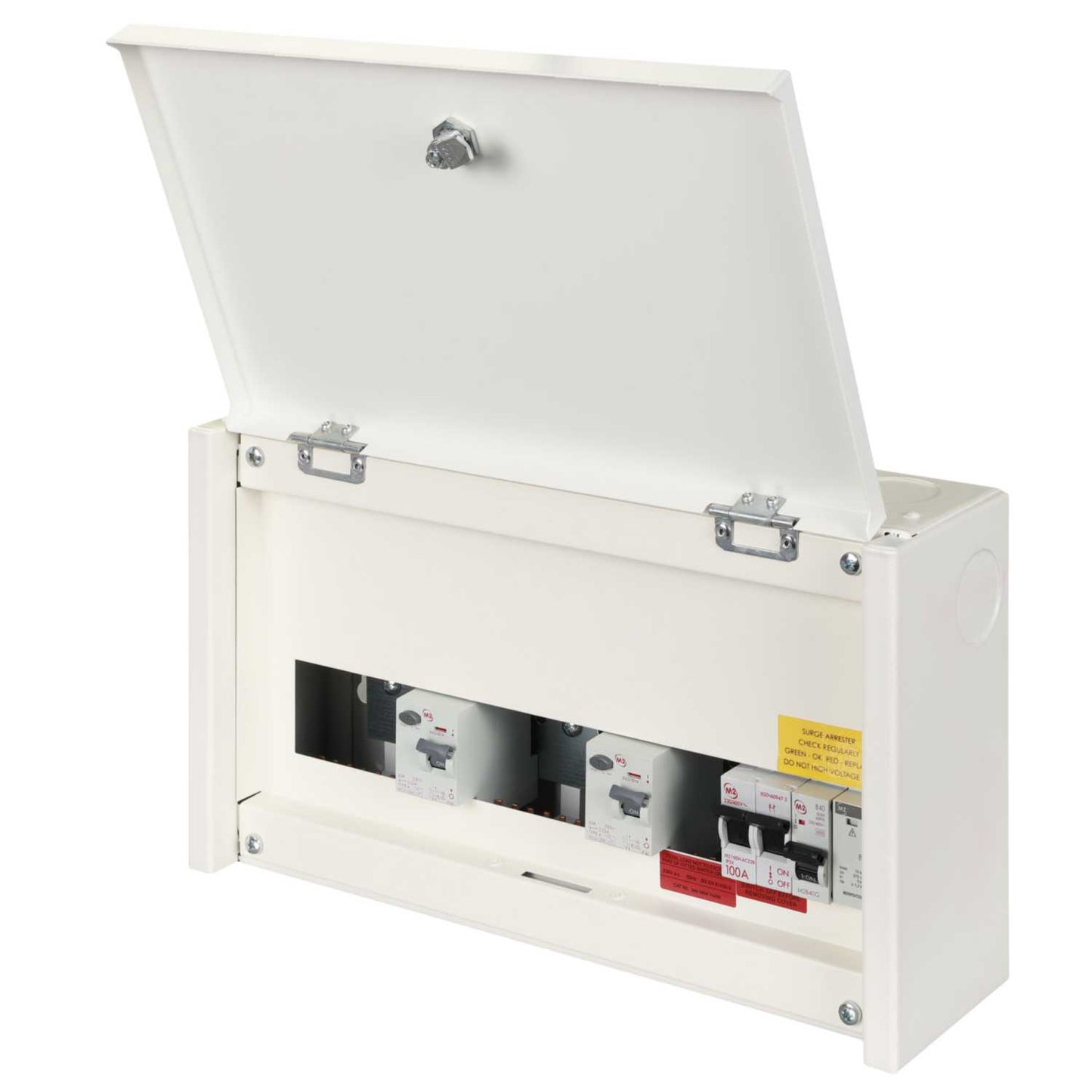 M2 2+4+4 Dual 80A Type A RCD High Integrity Metal Clad CU with Type 2+3 SPD