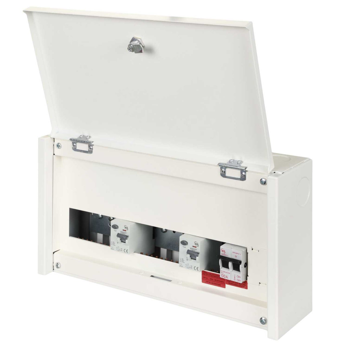M2 2+5+5 Dual 63A Type A RCD High Integrity Metal Clad Consumer Unit