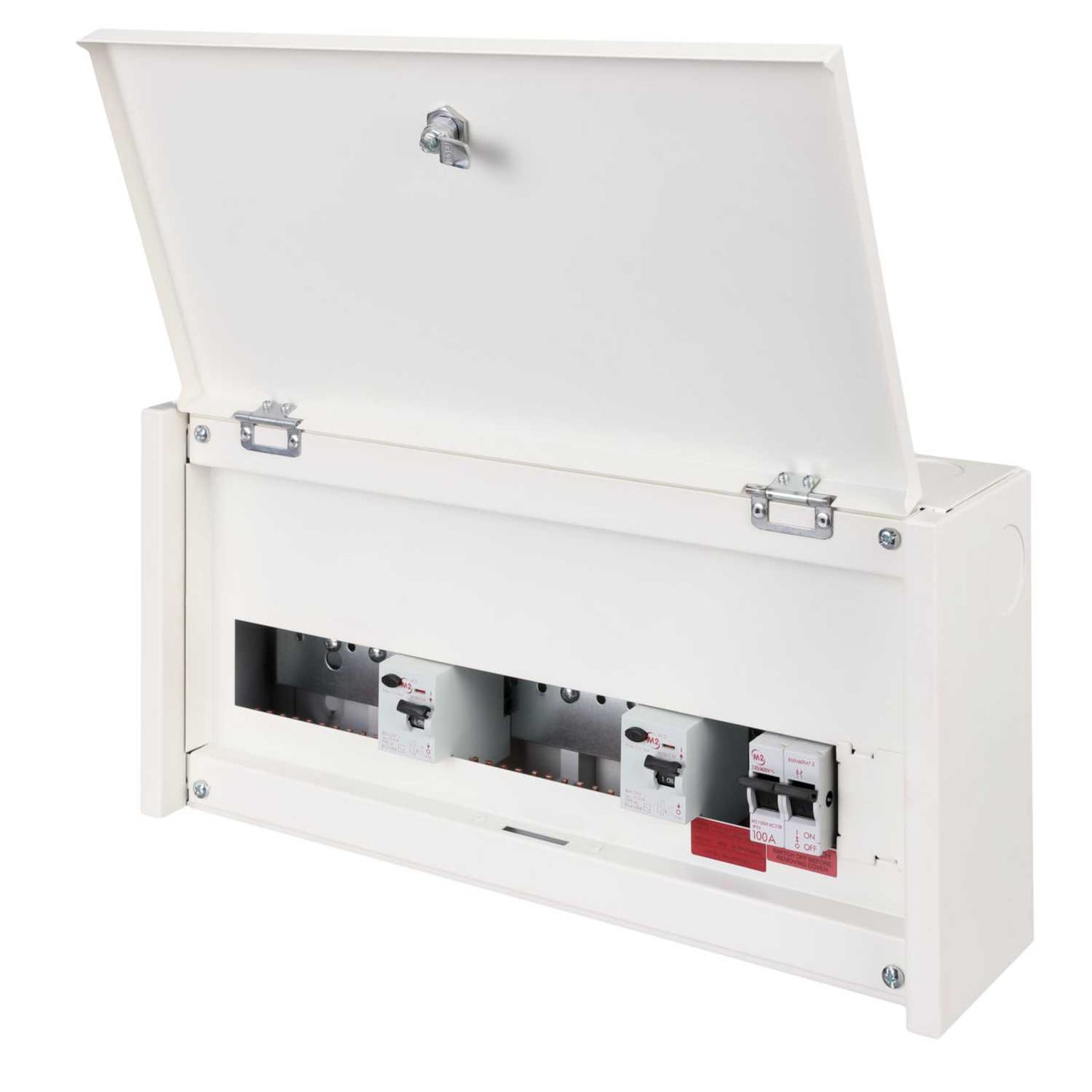 M2 2 + 6 + 6 Dual 80A RCD High Integrity Metal Clad Consumer Unit