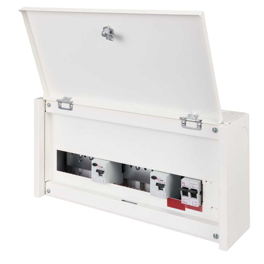 M2 2 + 6 + 6 Dual 80A RCD High Integrity Metal Clad Consumer Unit