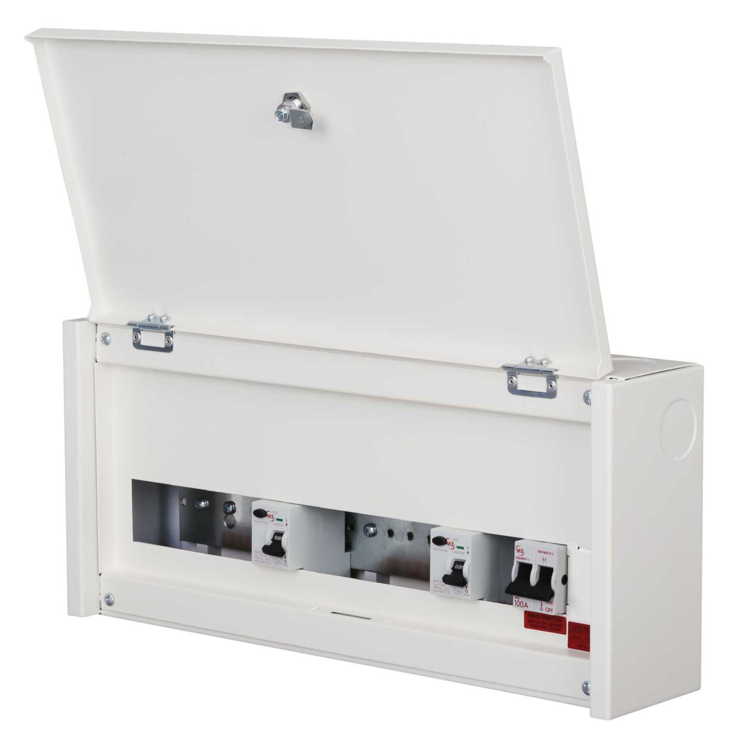 M2 2 + 7 + 7 Dual 80A RCD High Integrity Metal Clad Consumer Unit