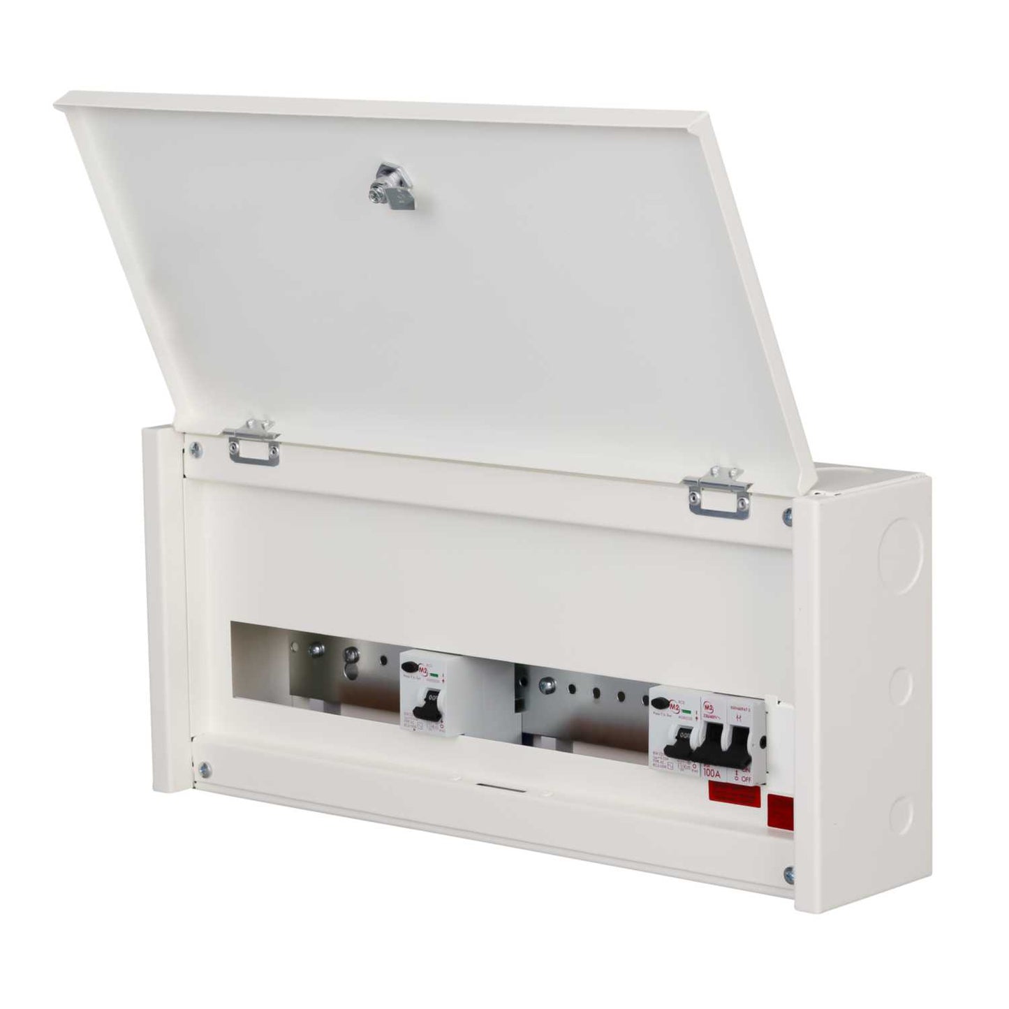 M2 8 + 8 Dual 80A RCD Metal Clad Consumer Unit